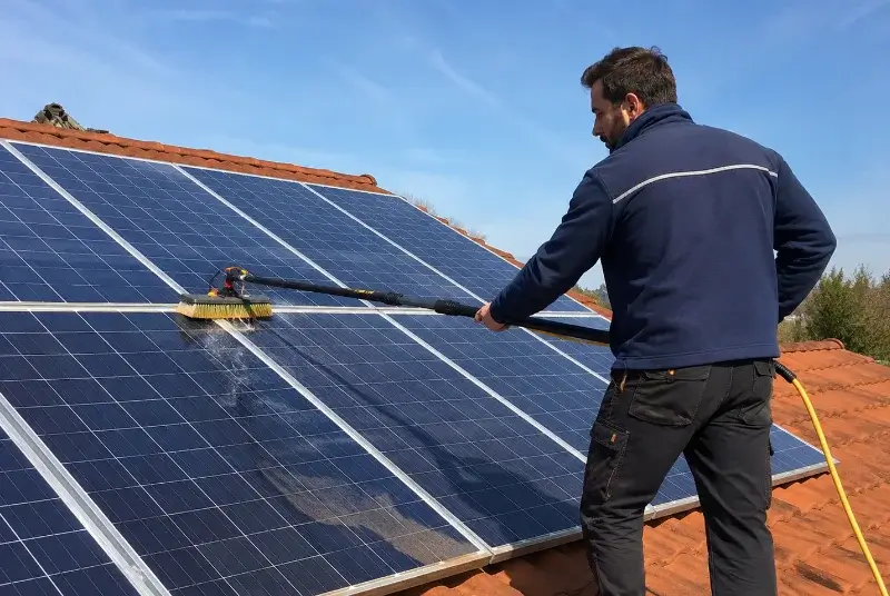 Nettoyage et entretien de panneaux solaires à Sainte-Colombe-de-la-Commanderie